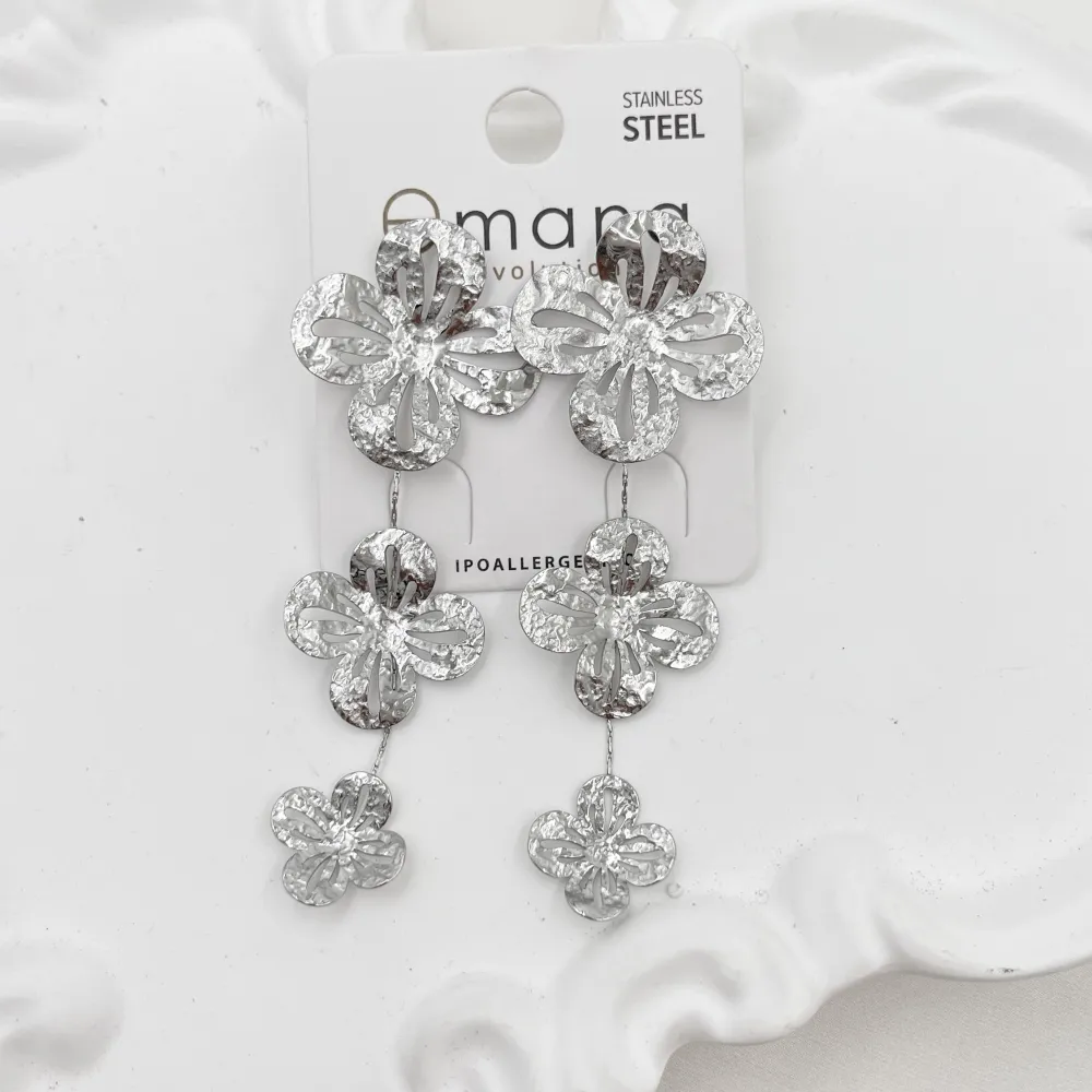 Fiore-Orecchini in Acciaio - OR-795-19747