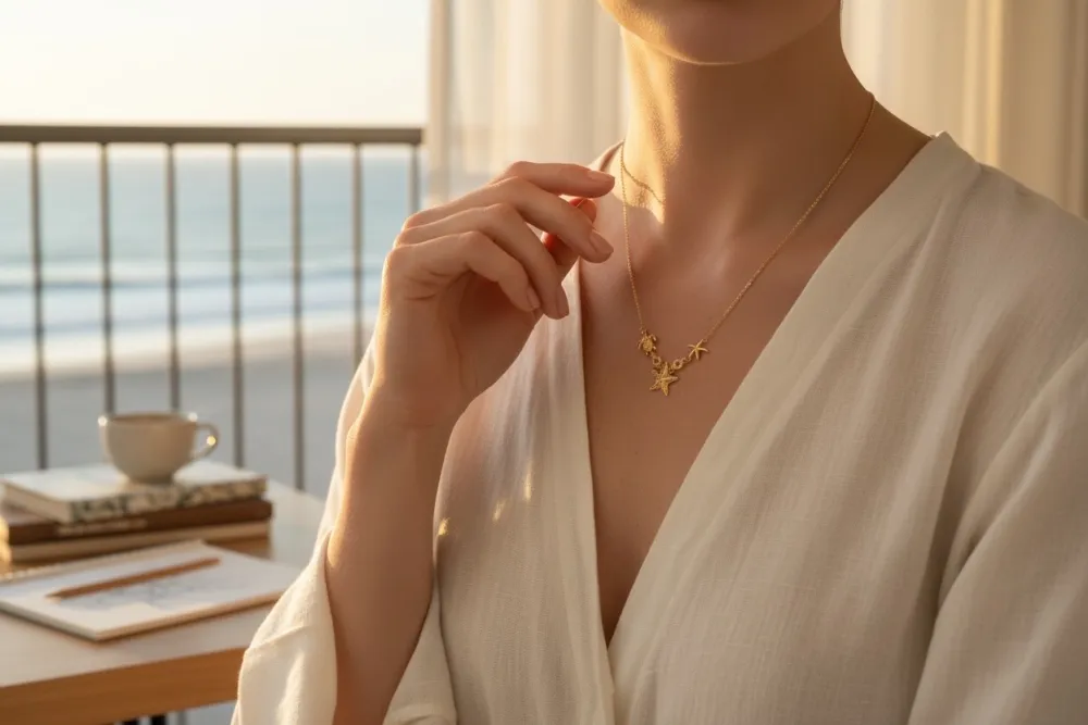 Stella Marina Tartaruga -Collana Corta in Acciaio - CL-795-10614