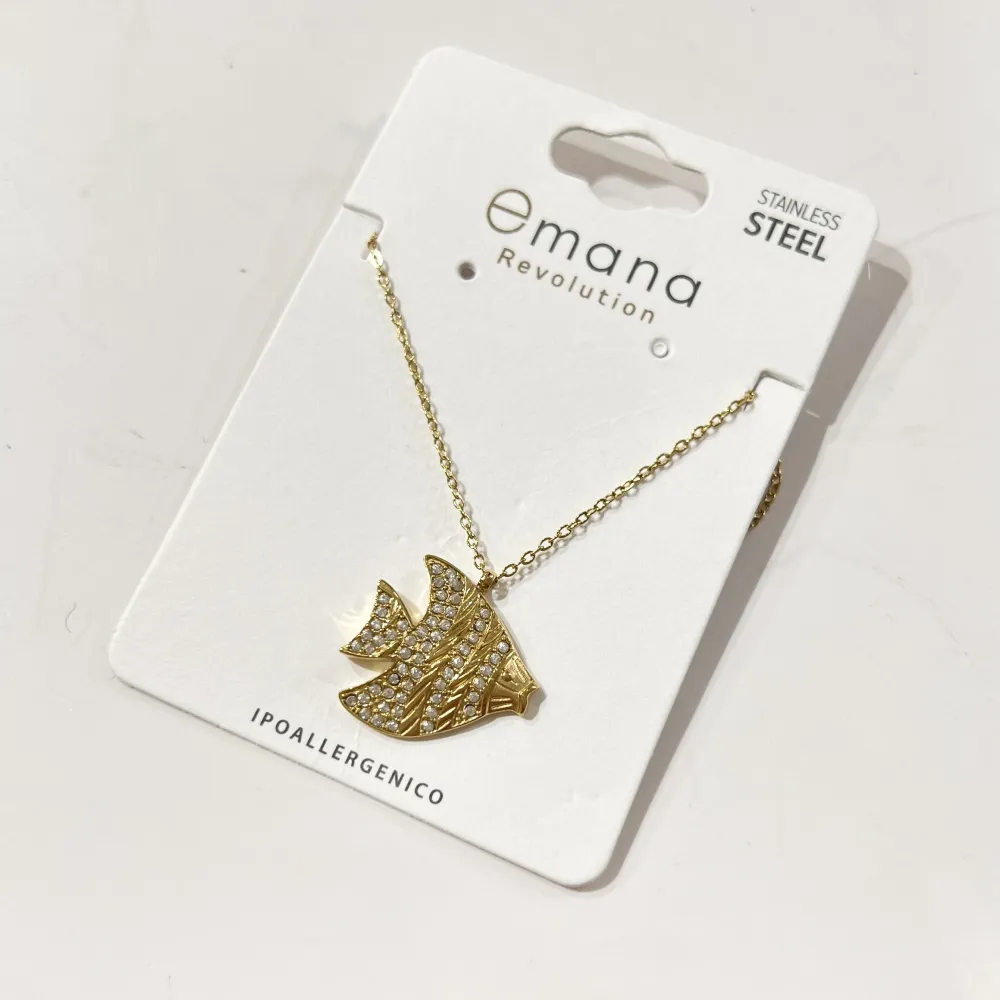 Pesce-Collana Corta in Acciaio - CL-795-10631