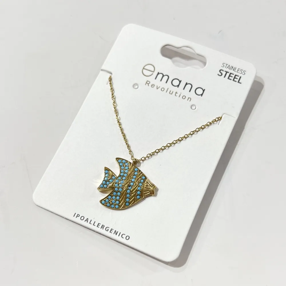 Pesce-Collana Corta in Acciaio - CL-795-10631
