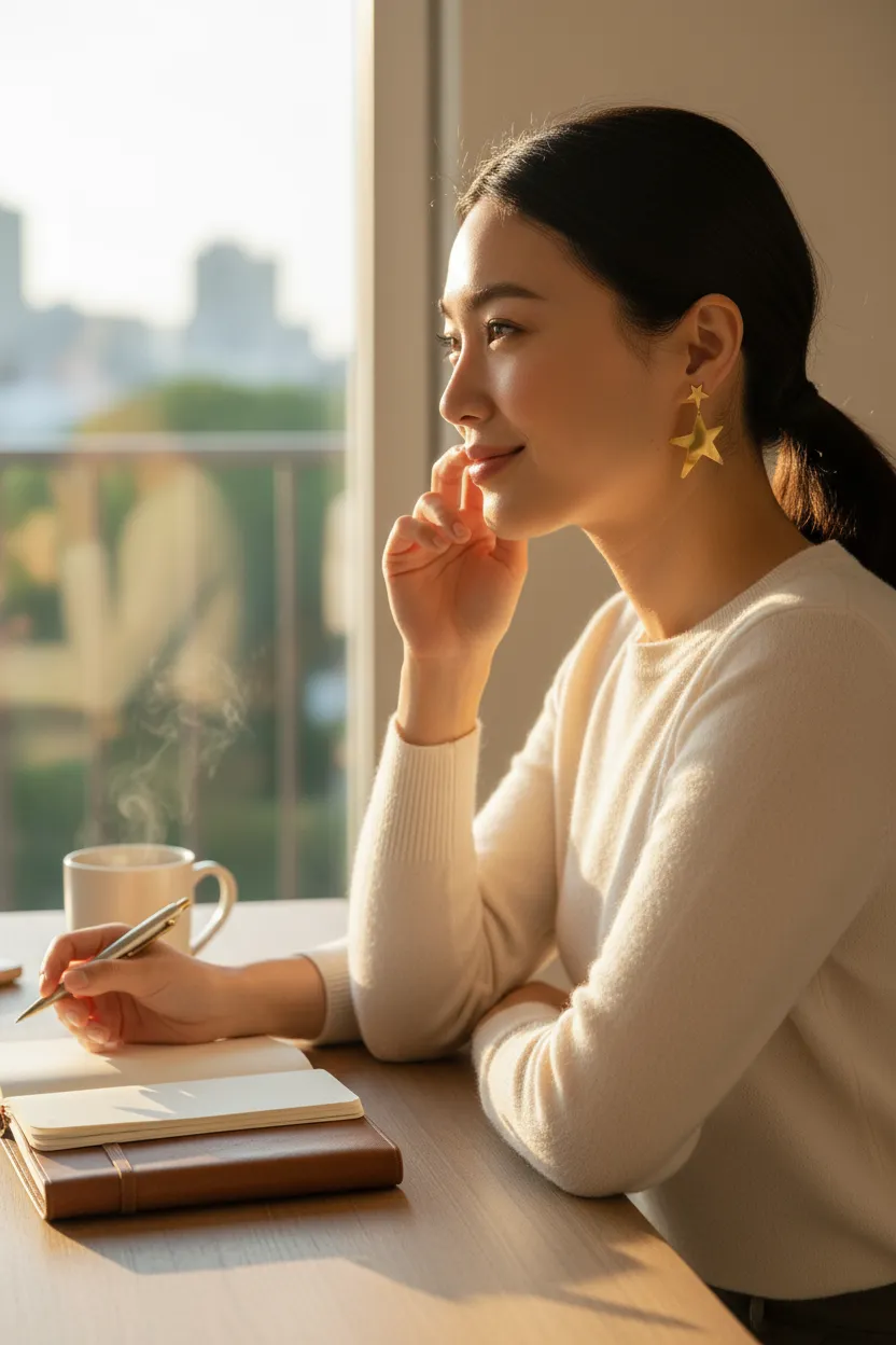 Pendente  stella -Orecchini in Acciaio - OR-103-AA6130E