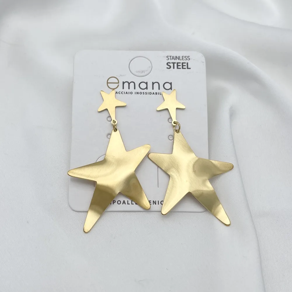 Pendente  stella -Orecchini in Acciaio - OR-103-AA6130E