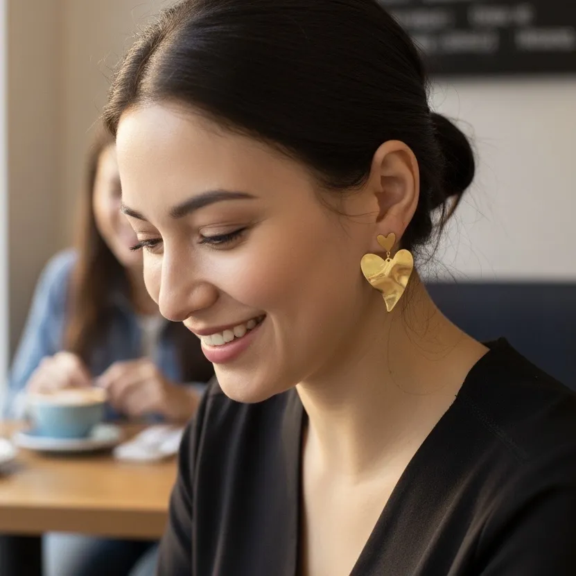 Pendente Cuore -Orecchini in Acciaio - OR-103-AA6129E