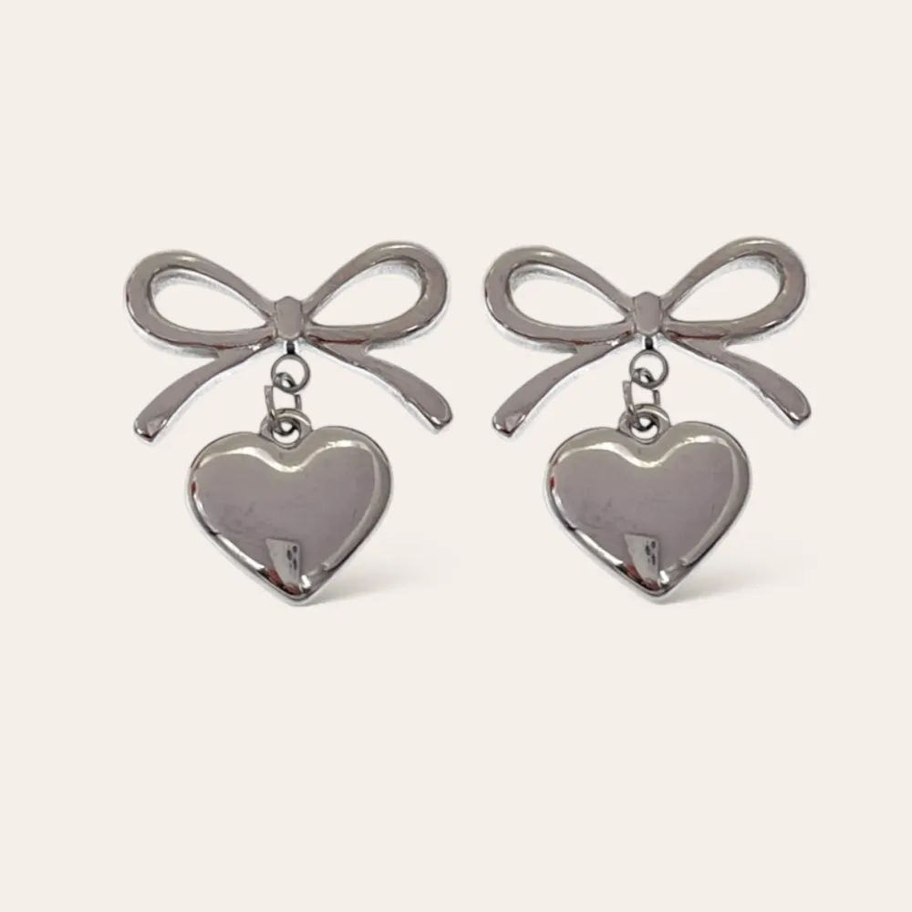 Farfalla in acciaio -Orecchini con Zirconia - OR-754-12