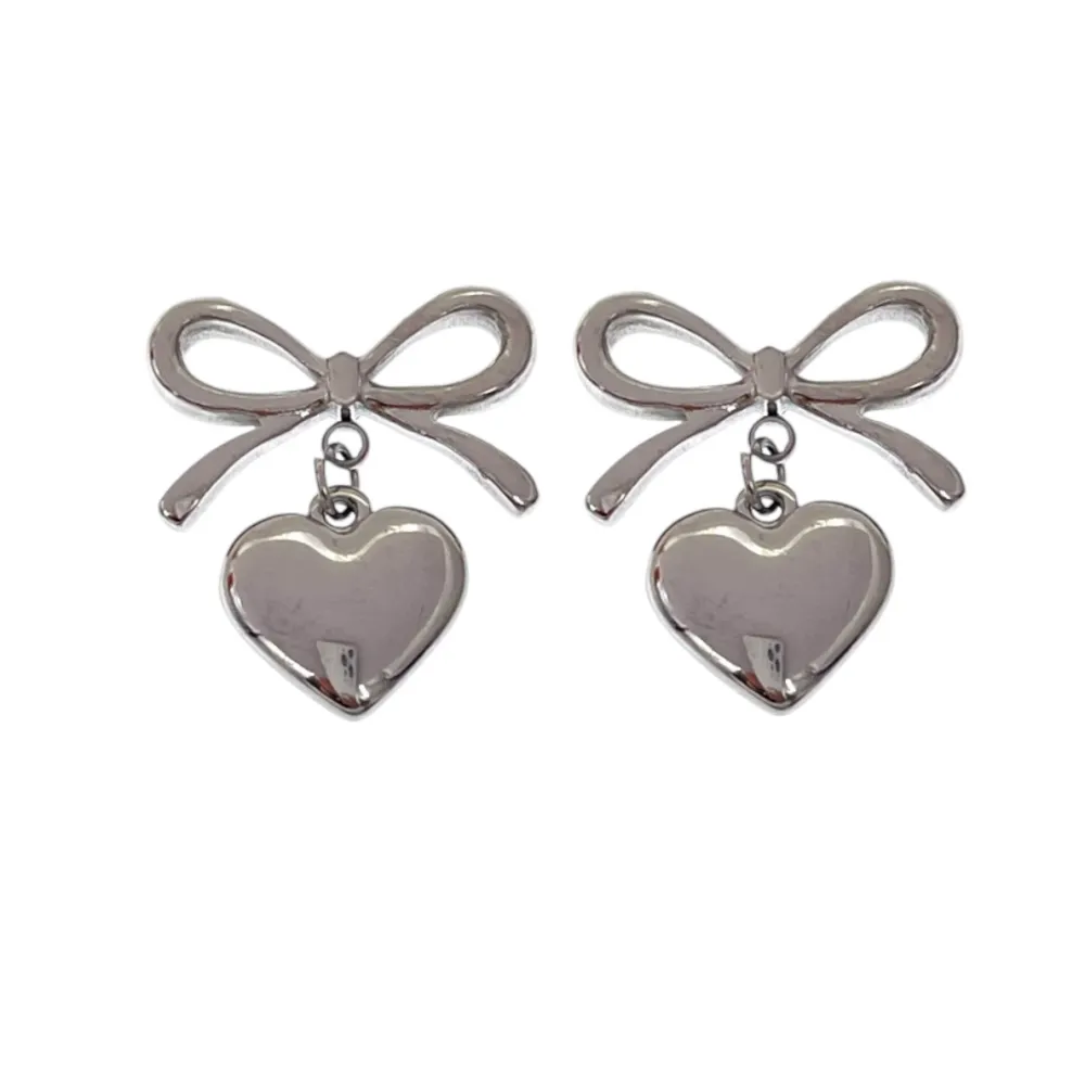 Farfalla in acciaio -Orecchini con Zirconia - OR-754-12