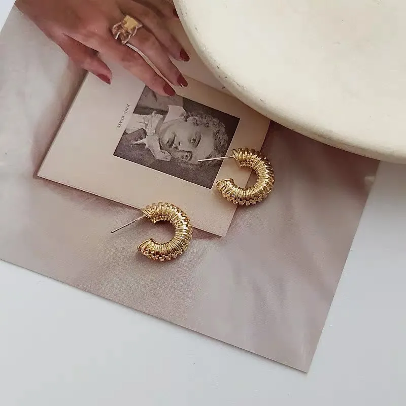 Cerchio Intrecciato -Orecchini in Acciaio - OR-103-AA4053E