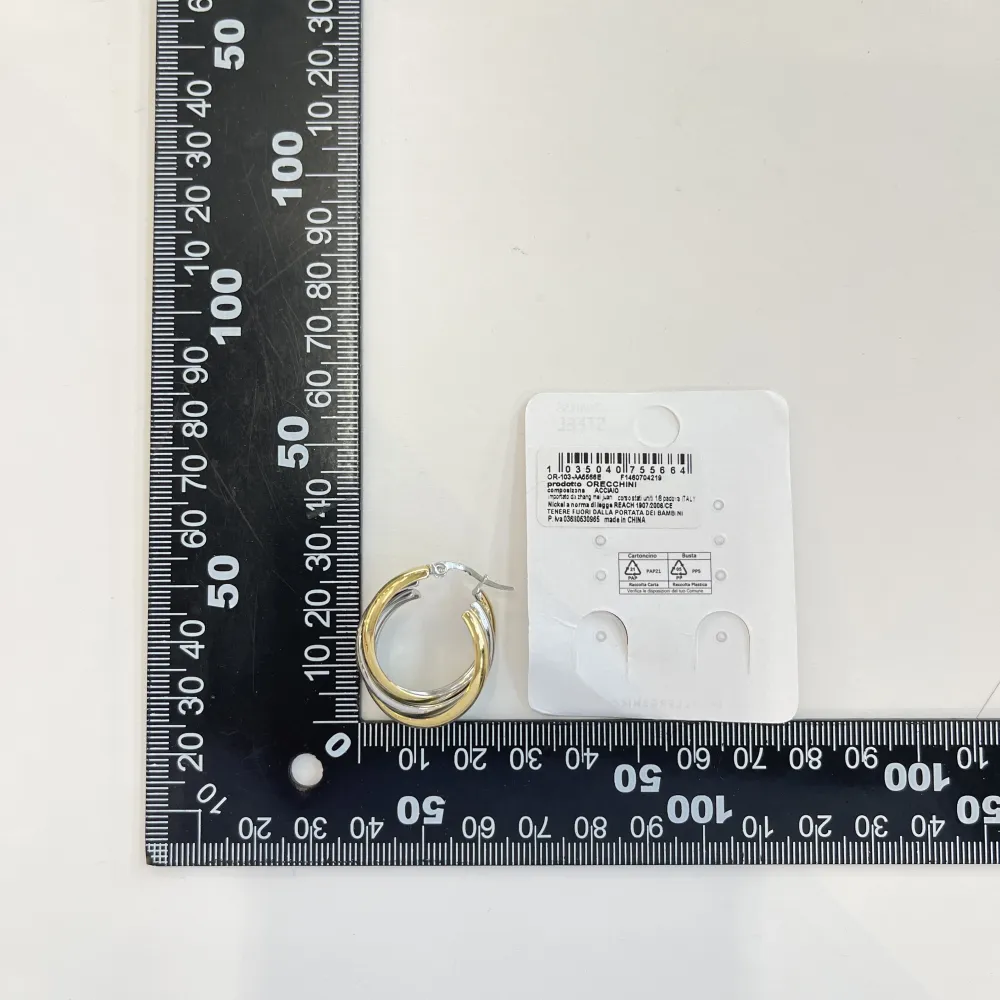 Forma Particolare -Orecchini in Acciaio - OR-103-AA5566E