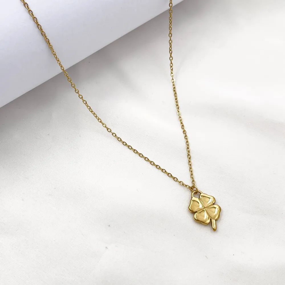 Quadrifoglio-Collana Corta in Acciaio - CL-413-3729