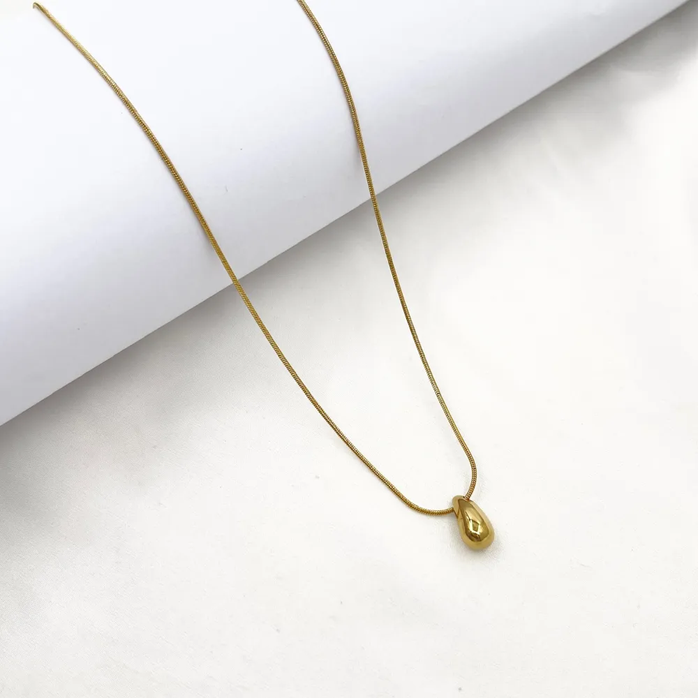 Goccia -Collana Corta in Acciaio - CL-413-3730