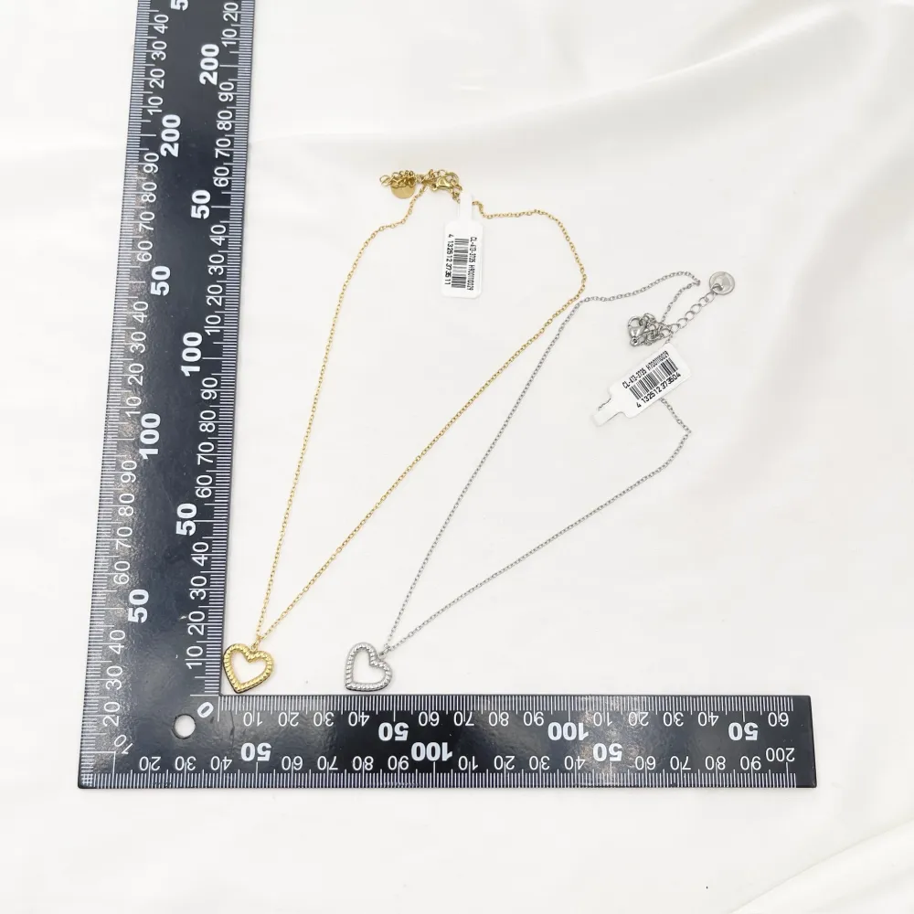 Cuore Vuoto-Collana Corta in Acciaio - CL-413-3735