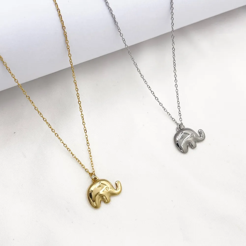 Elefante-Collana Corta in Acciaio - CL-413-3733