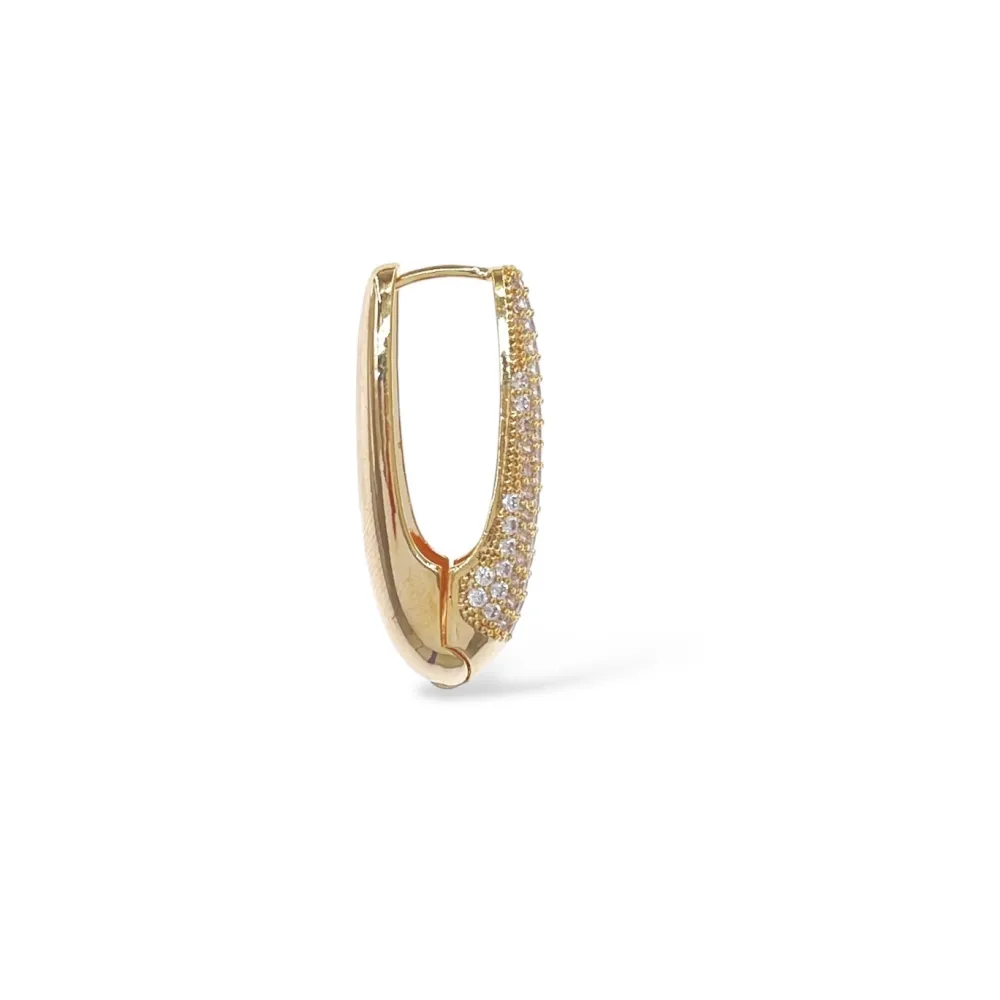 Cerchio Con Goccia-Orecchini con Cubic Zirconia - OR-506-426