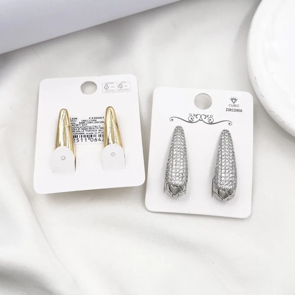 Cerchio Con Goccia-Orecchini con Cubic Zirconia - OR-506-426