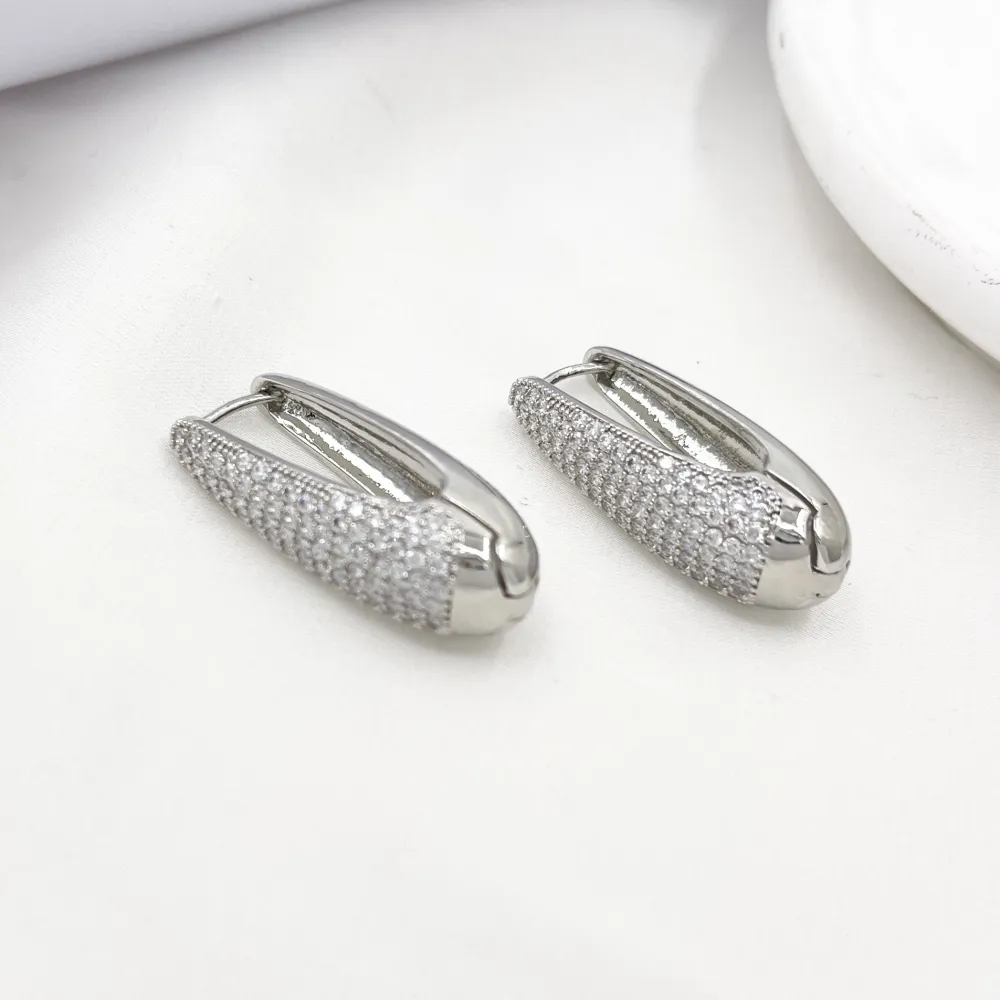 Cerchio Con Goccia-Orecchini con Cubic Zirconia - OR-506-426
