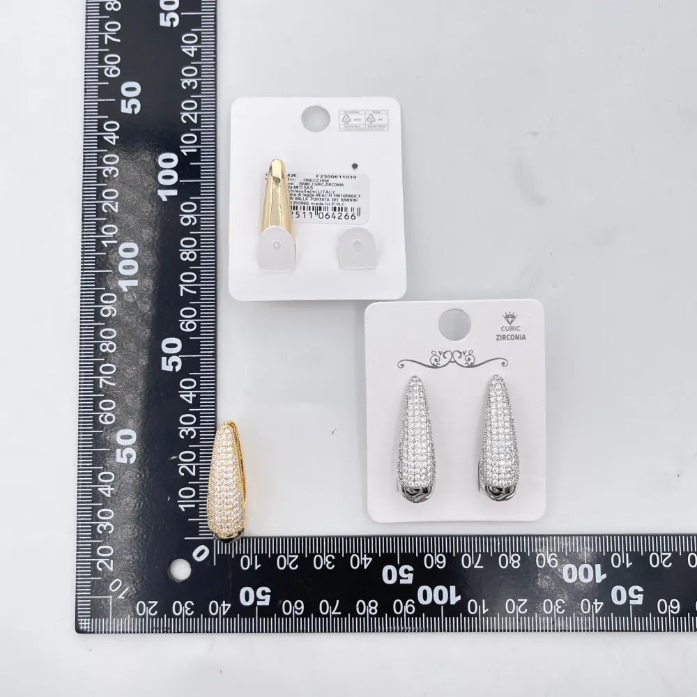 Cerchio Con Goccia-Orecchini con Cubic Zirconia - OR-506-426