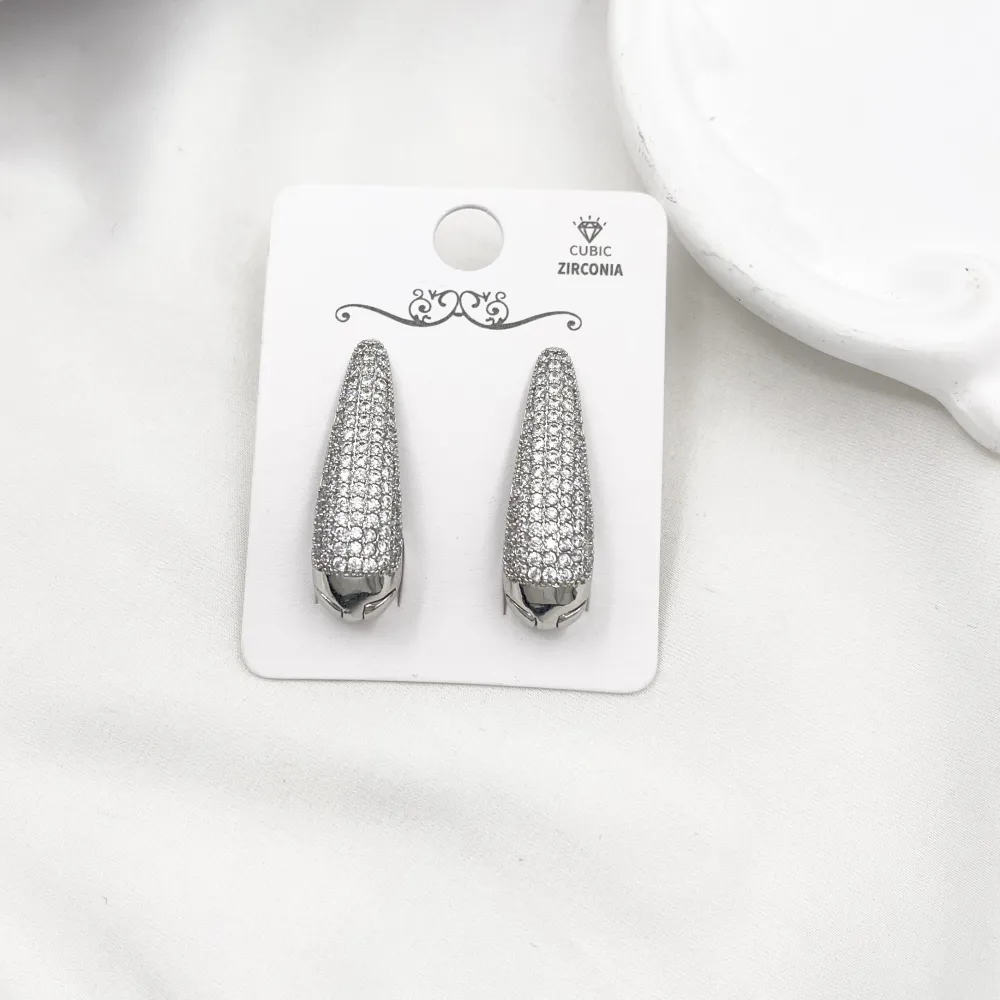 Cerchio Con Goccia-Orecchini con Cubic Zirconia - OR-506-426