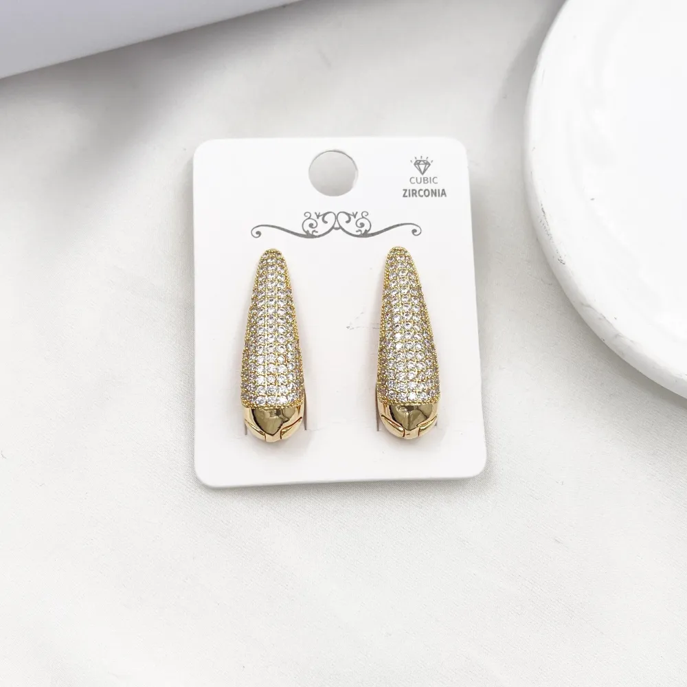 Cerchio Con Goccia-Orecchini con Cubic Zirconia - OR-506-426