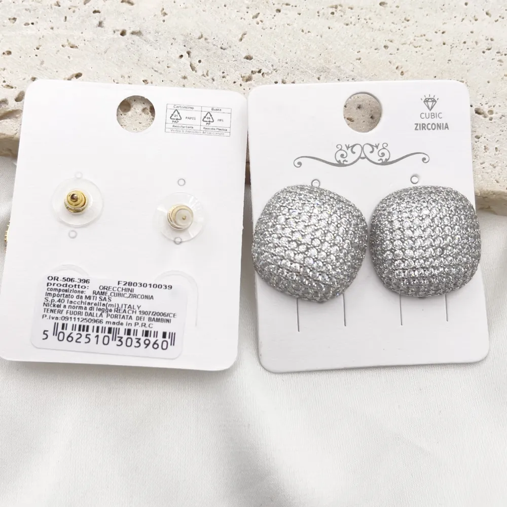 Quadrato-Orecchini con Cubic Zirconia - OR-506-396