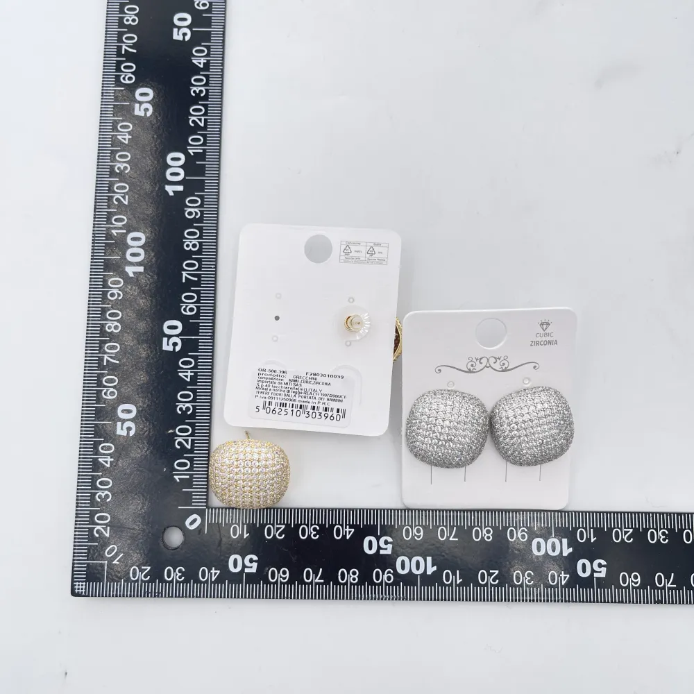 Quadrato-Orecchini con Cubic Zirconia - OR-506-396