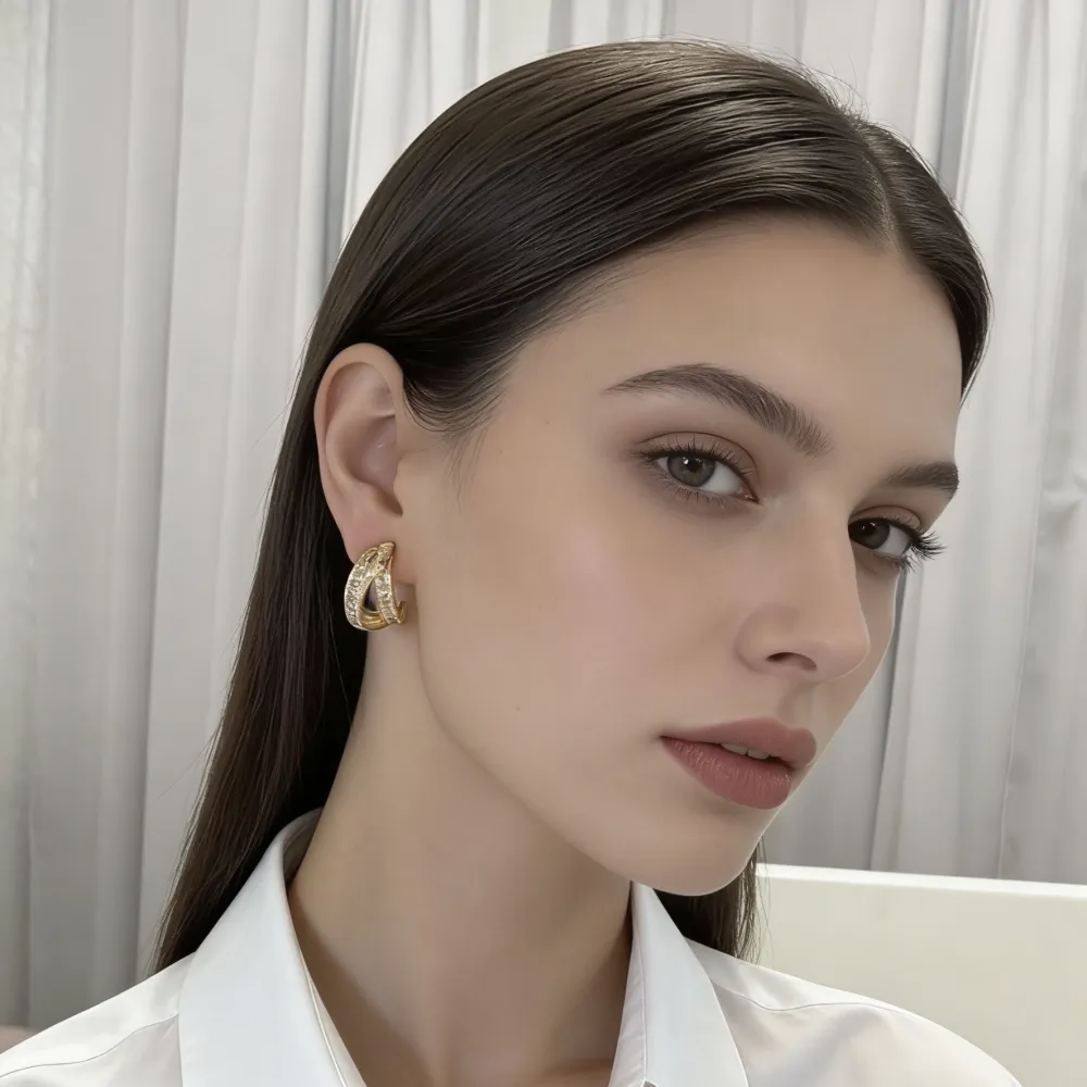 Cerchio-Orecchini con Cubic Zirconia - OR-506-440J