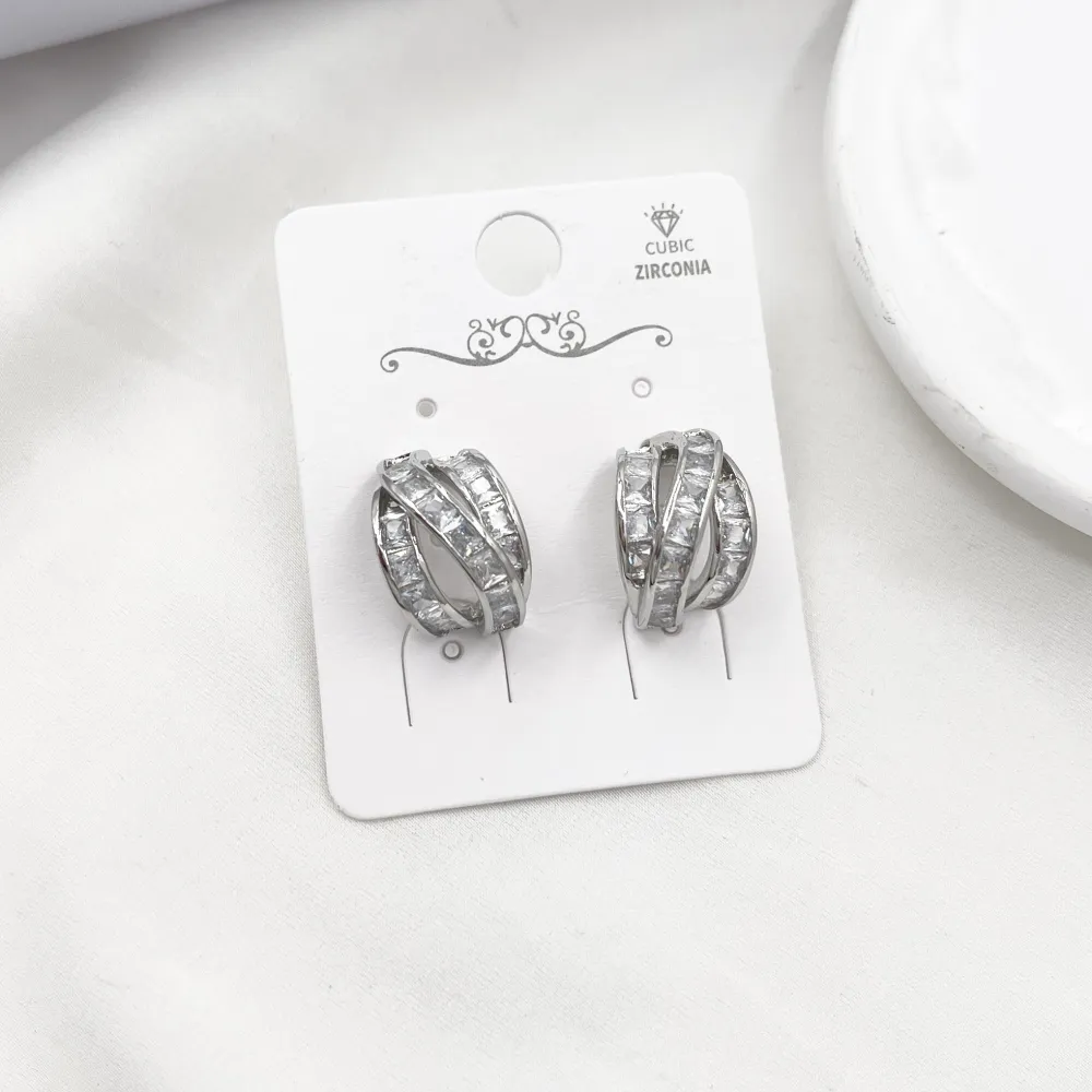 Cerchio-Orecchini con Cubic Zirconia - OR-506-440J