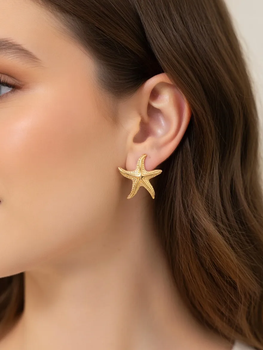 Stella Marina-Orecchini in Acciaio - OR-774-05