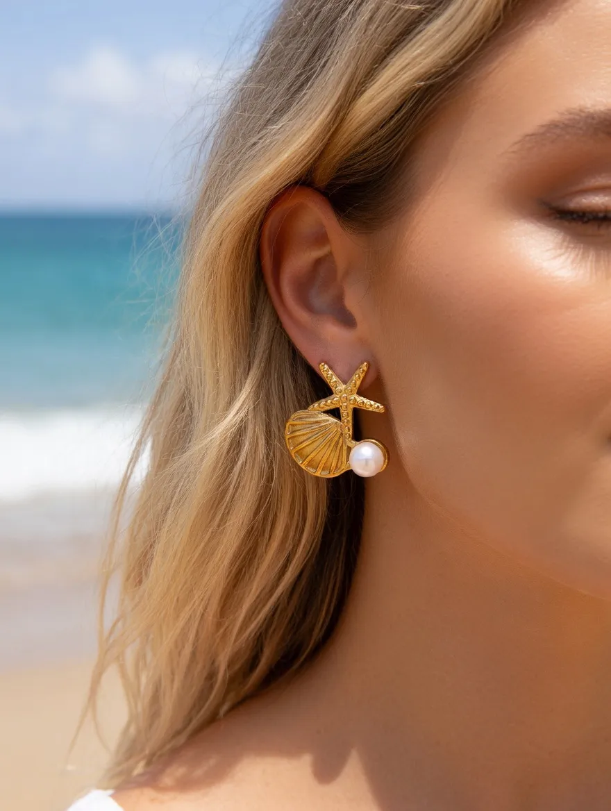 Stella Marina-Orecchini in Acciaio - OR-774-06