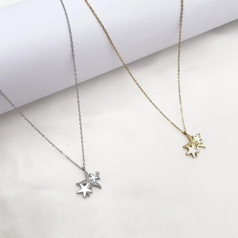 Stella Marina -Collana Corta in Acciaio - CL-795-10604