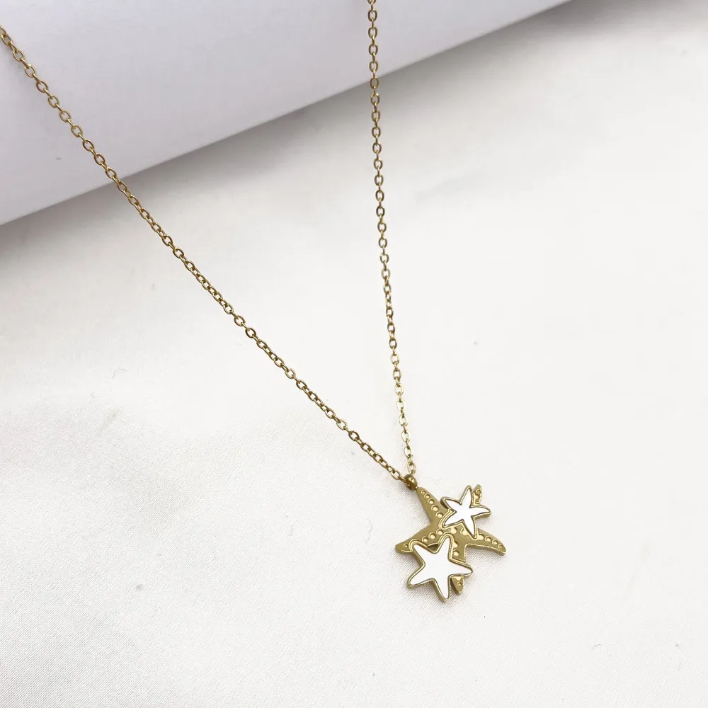 Stella Marina -Collana Corta in Acciaio - CL-795-10604