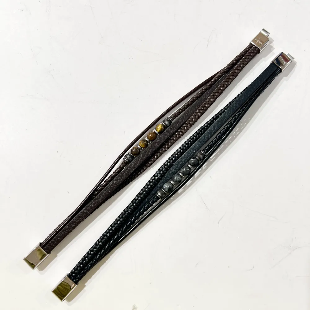 Multifili Con perline-Bracciale Uomo in Acciaio - BAU-775-24
