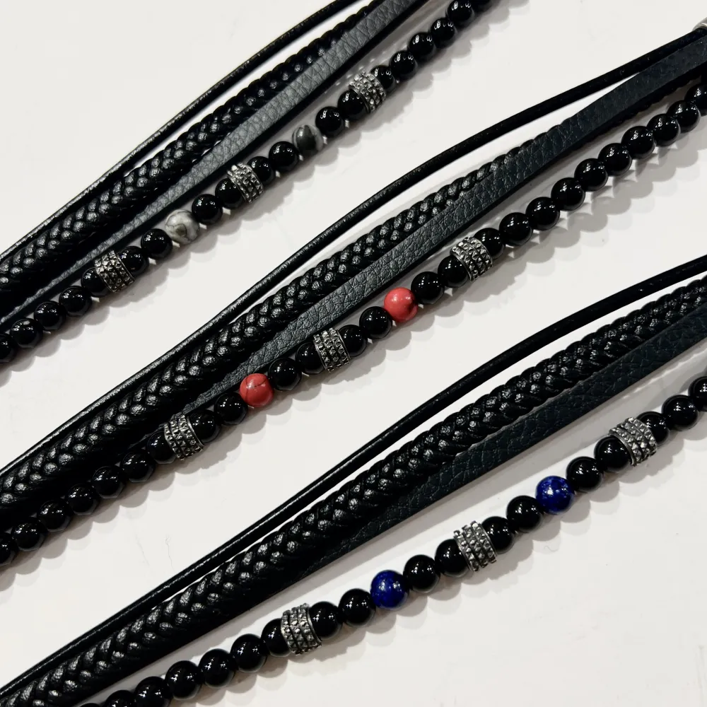Multifili Con perline-Bracciale Uomo in Acciaio - BAU-775-26