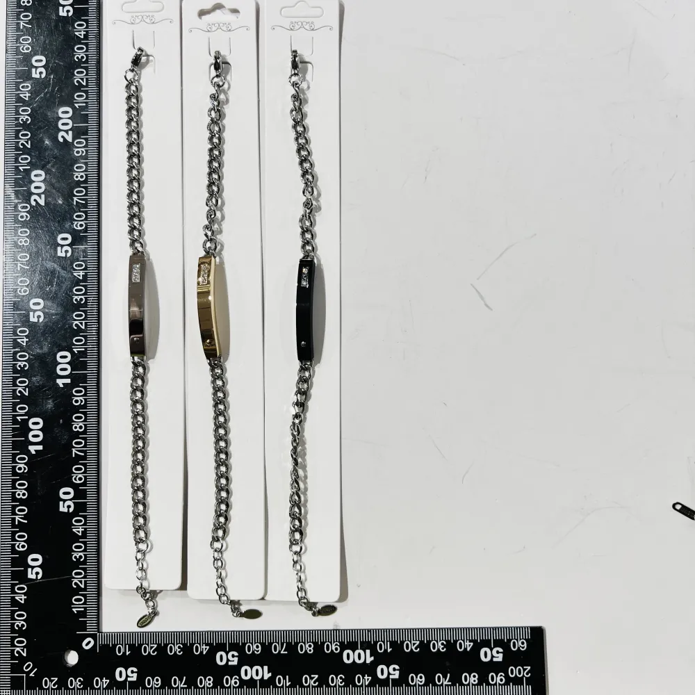 Placca con punti luci -Bracciale Uomo in Acciaio - BR-775-40