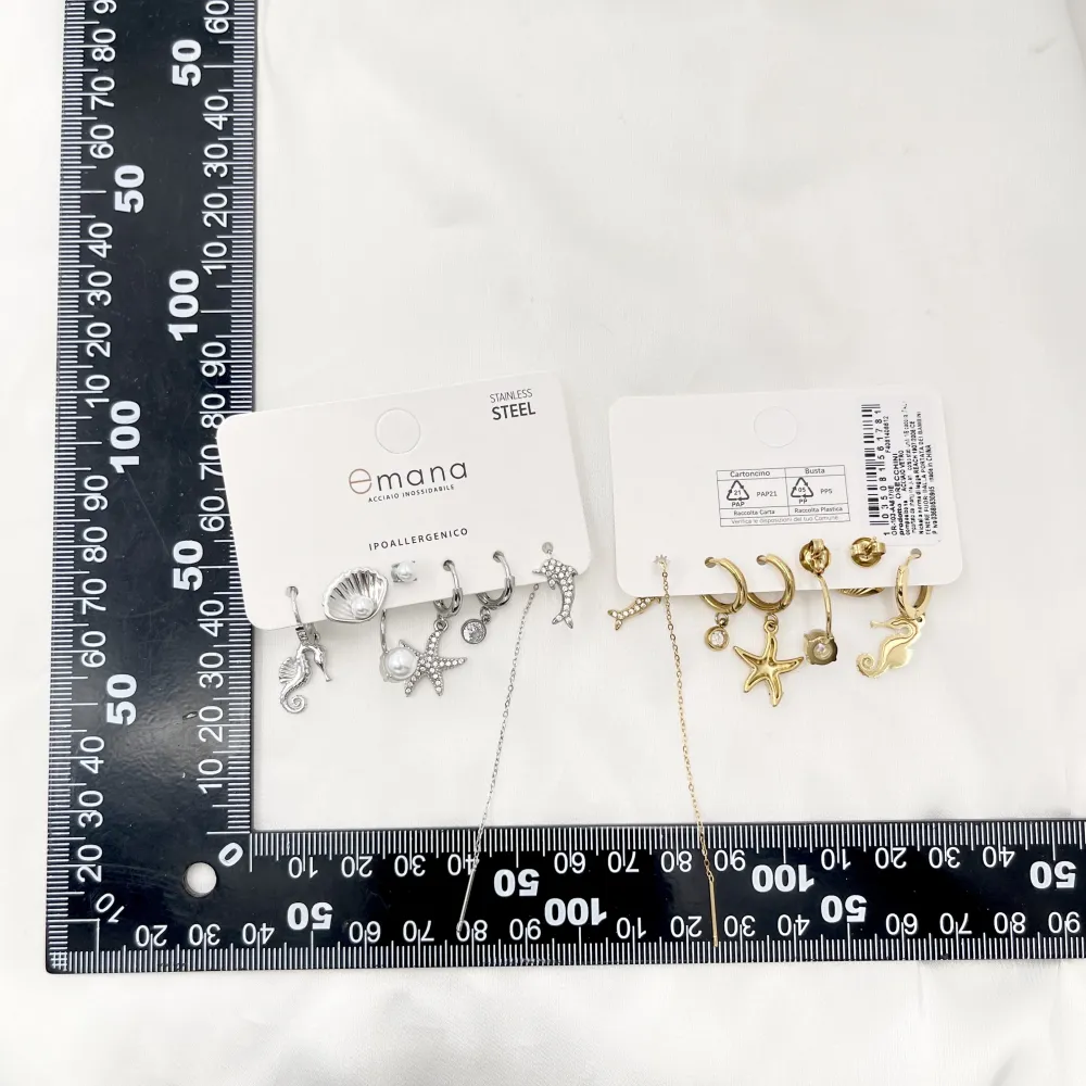 Mare Mix Set 6pz  Orecchini  in Acciaio - OR-103-AA6178E