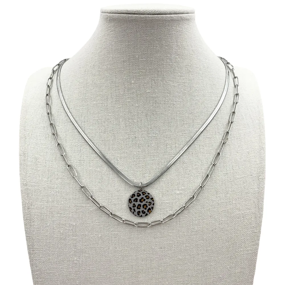 CMC6704-Catena Animalier -Collana Corta in Acciaio_Argento_1