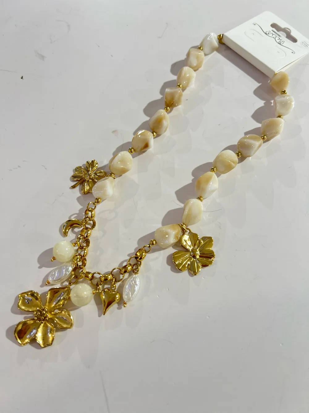 Fiore-Collana Corta in Acciaio - CAC-794-60