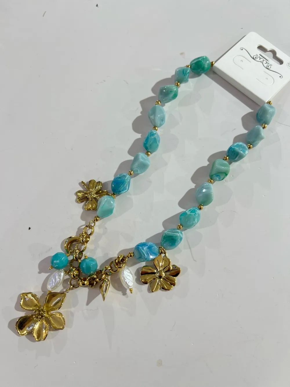 Fiore-Collana Corta in Acciaio - CAC-794-60