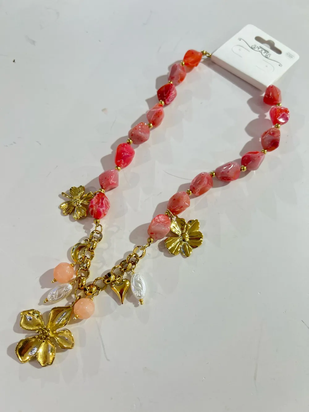 Fiore-Collana Corta in Acciaio - CAC-794-60