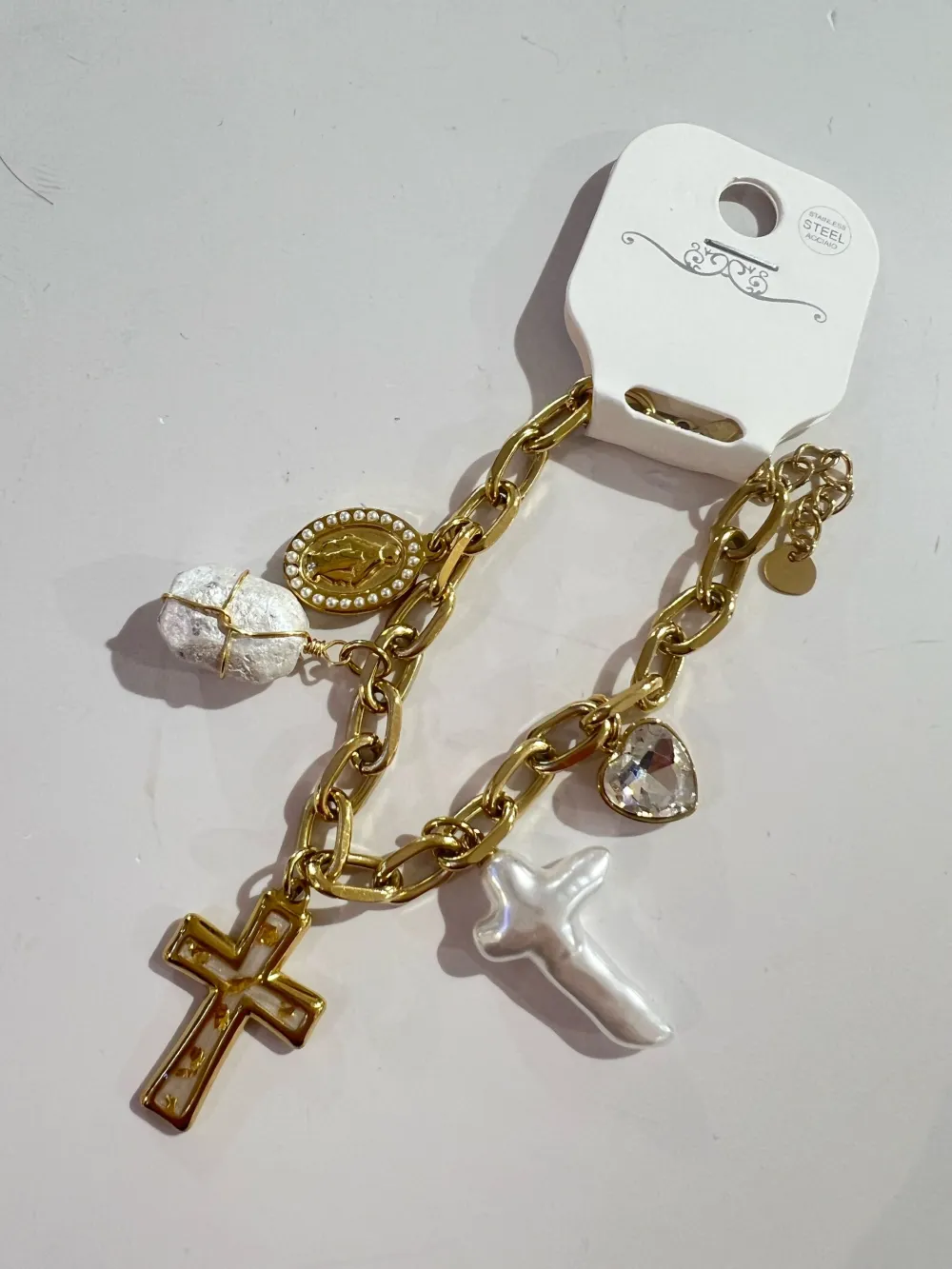 Croce-Bracciale in Acciaio - BAC-794-80