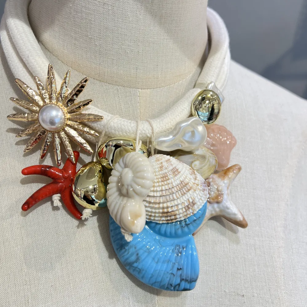 Conchiglia Mare Stella marina -Collana Corta in Resina - CMC-297-11