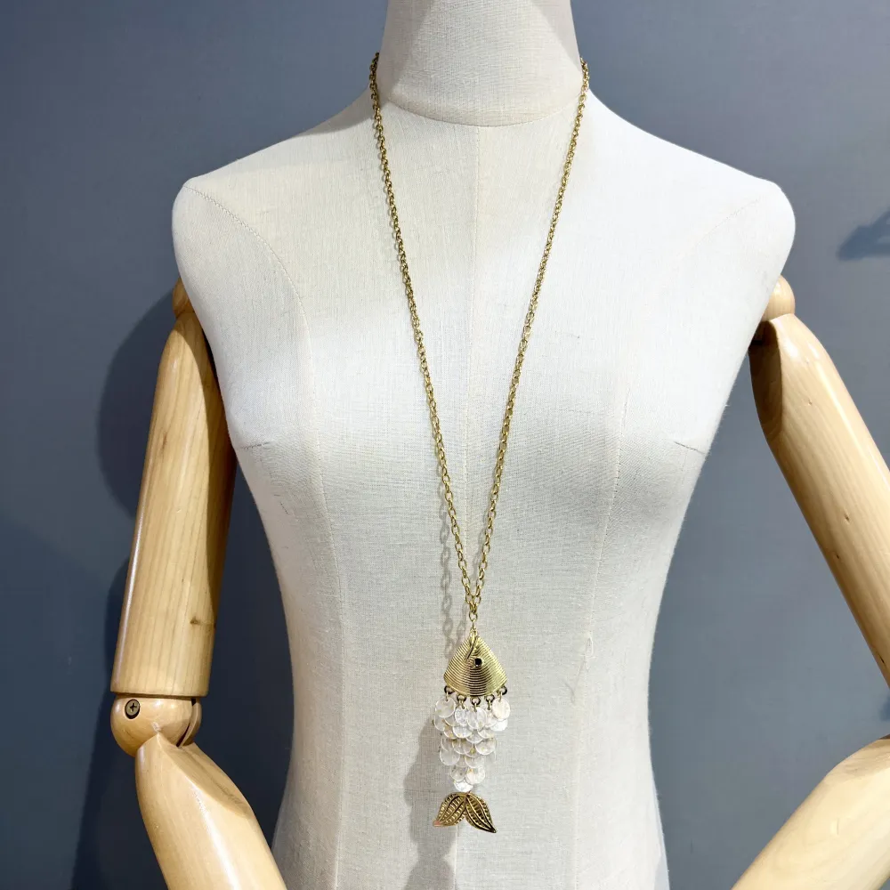 Pesce-Collana Lunga in Acciaio - CAL-732-545