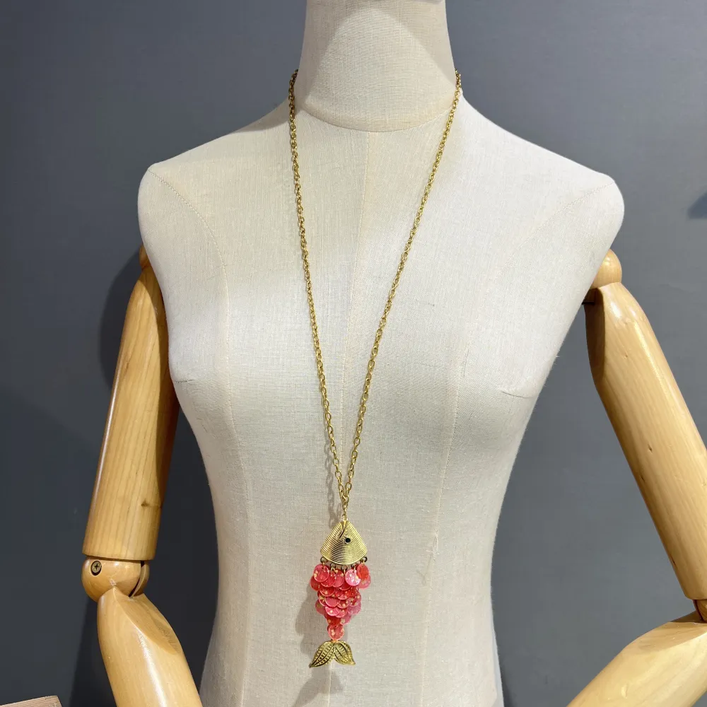 Pesce-Collana Lunga in Acciaio - CAL-732-545