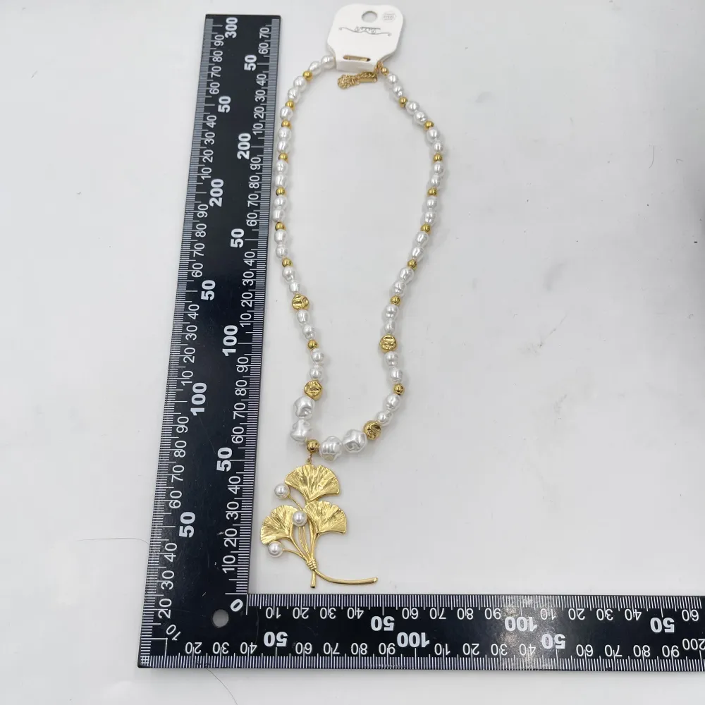 Foglia-Collana Corta in Acciaio - CAC-783-46