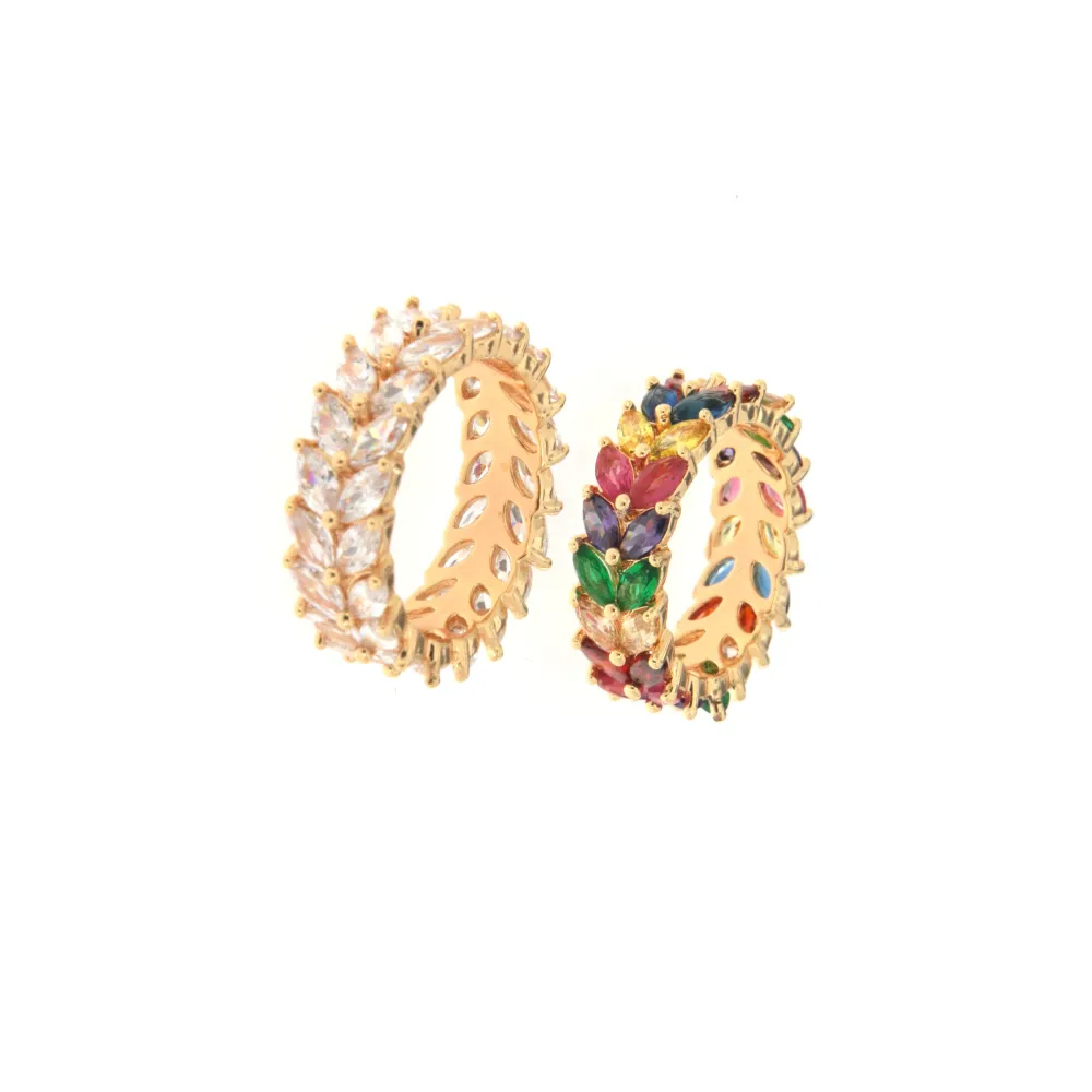 AMM-Foglie 5358 - Anello con Cubic Zirconia - AMM/109-199