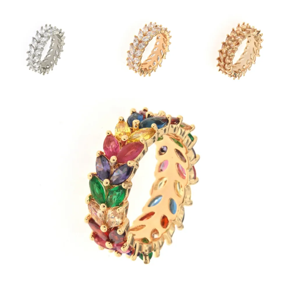 AMM-Foglie 5358 - Anello con Cubic Zirconia - AMM/109-199