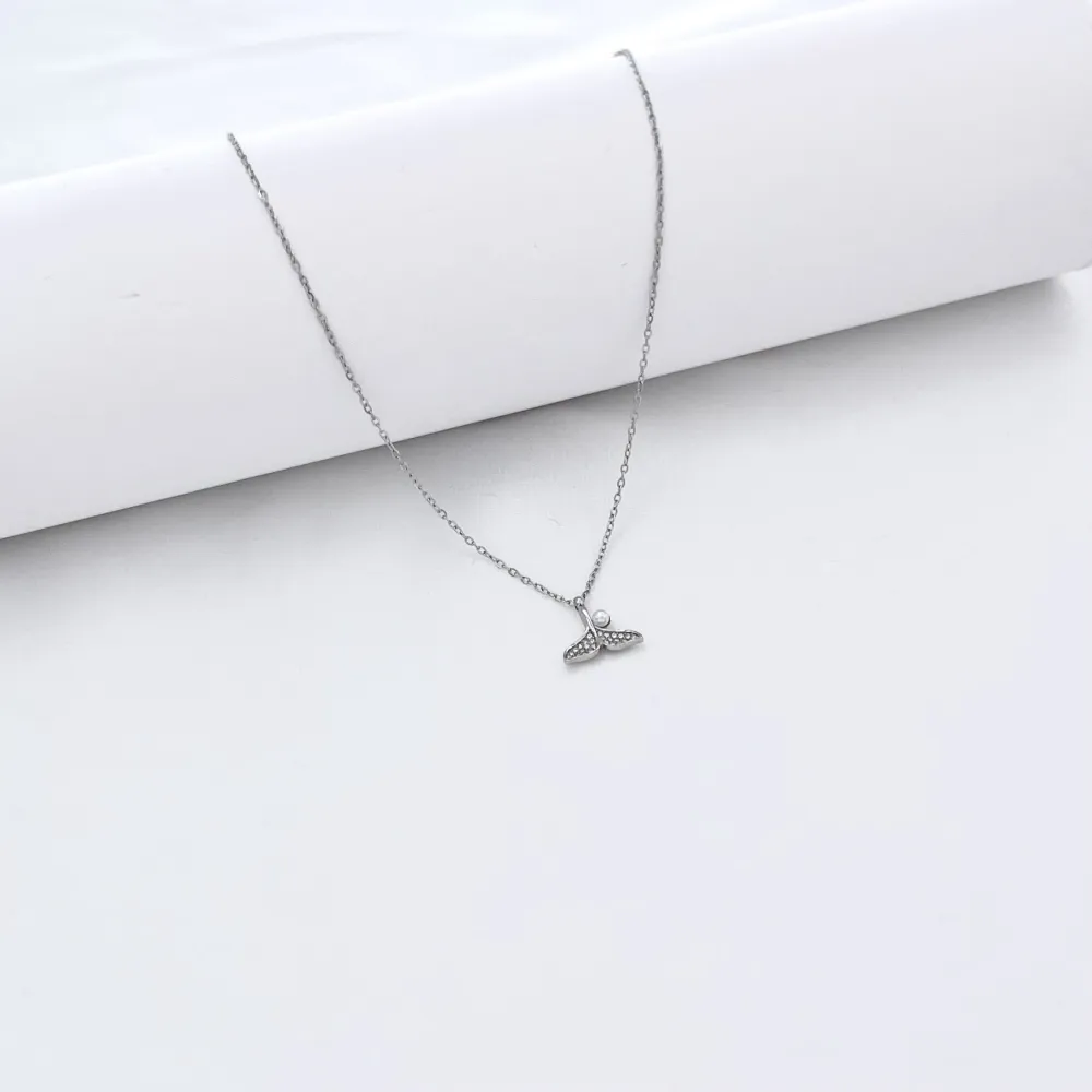 Coda di Pesce -Collana Corta in Acciaio - CL-795-10622