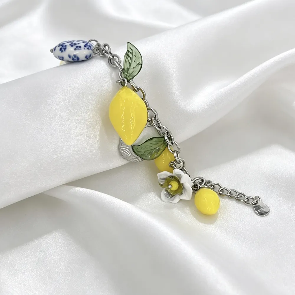 Limone Fiore Ceramica-Bracciale in Acciaio - BR-732-639