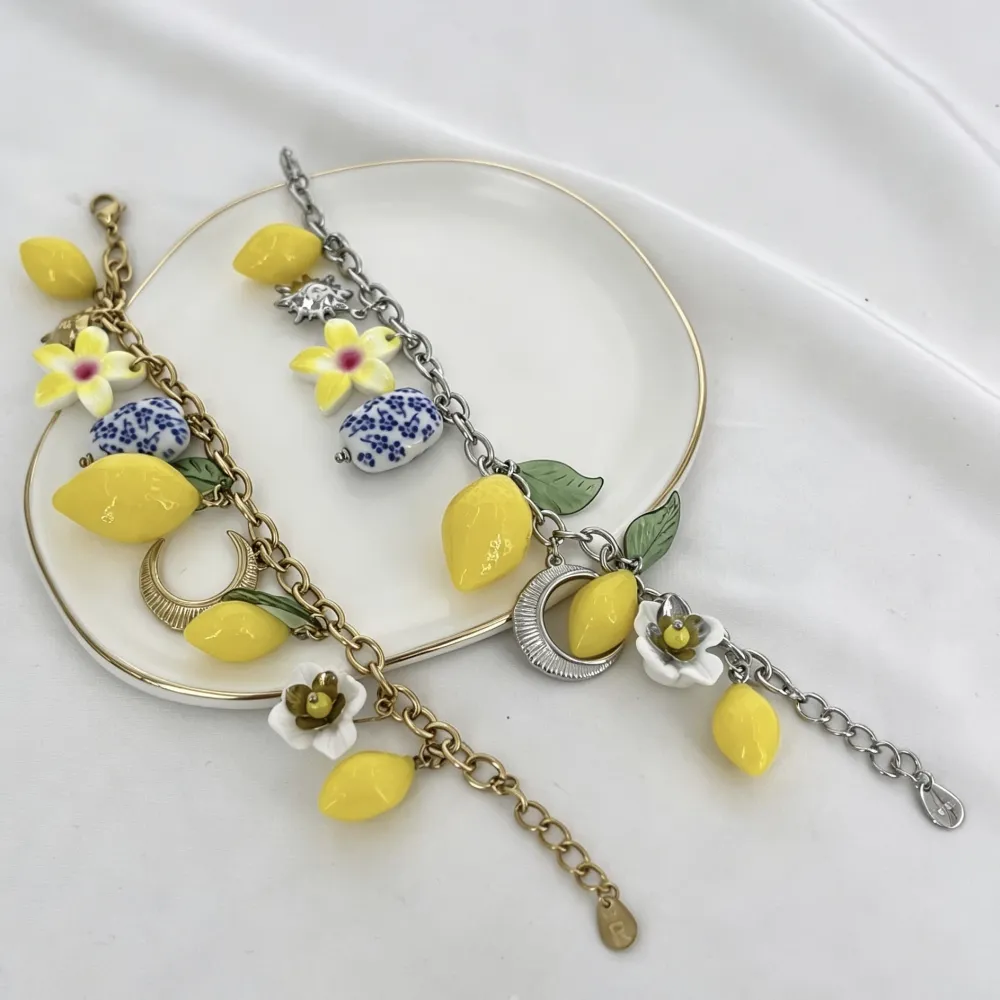 Limone Fiore Ceramica-Bracciale in Acciaio - BR-732-639