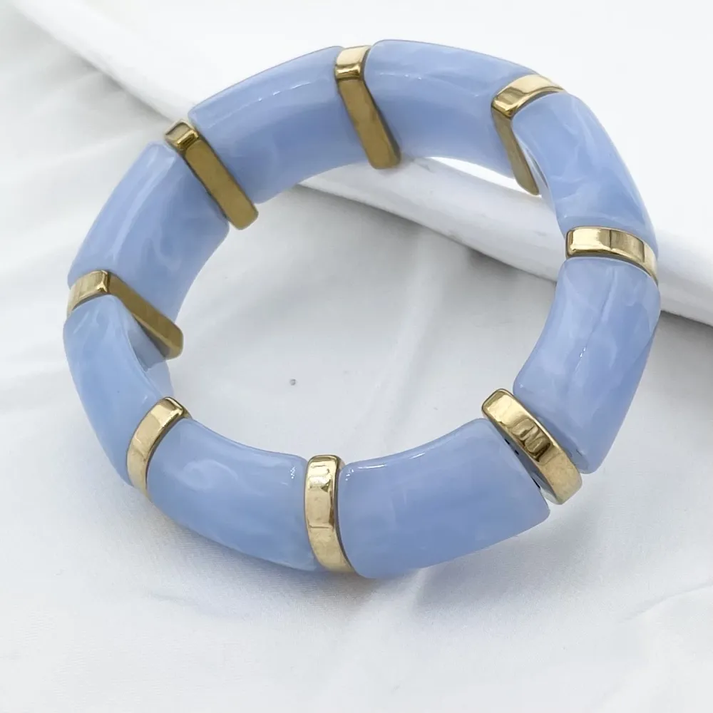 Bambù -Bracciale Elastico  Moda in Acciaio - BR-103-AA6821B