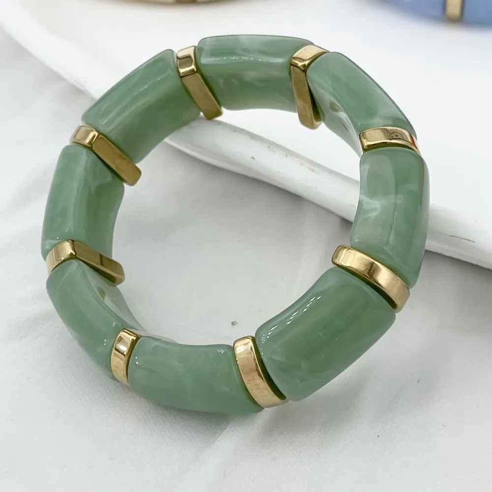 Bambù -Bracciale Elastico  Moda in Acciaio - BR-103-AA6821B