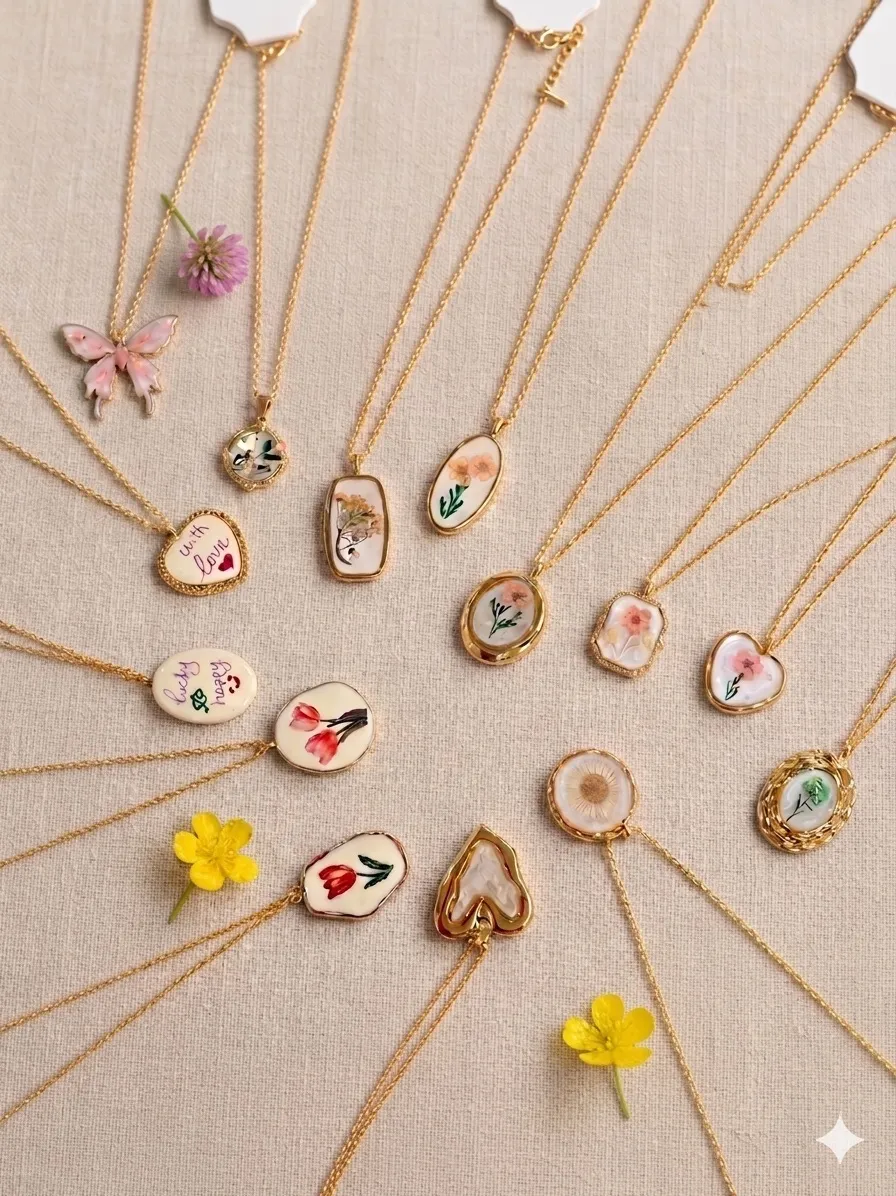 Fiori-Collana Corta in Acciaio - CL-732-655